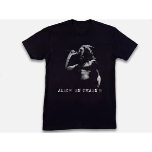 Rare Alice In Chains - Layne Staley Unisex Black Cotton T-shirt